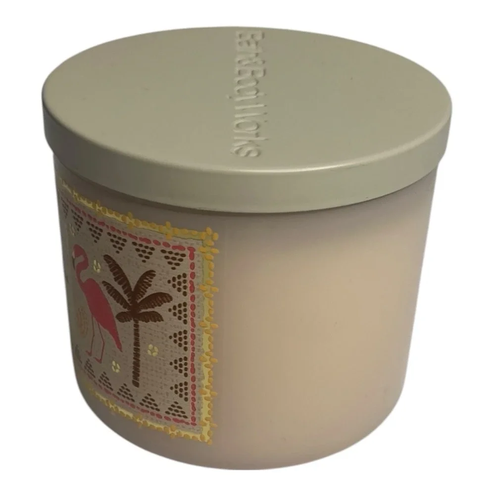 Bath & Body Works Coconut Pina Colada 3 Wick Scented Candle  14.5 oz w/ lid